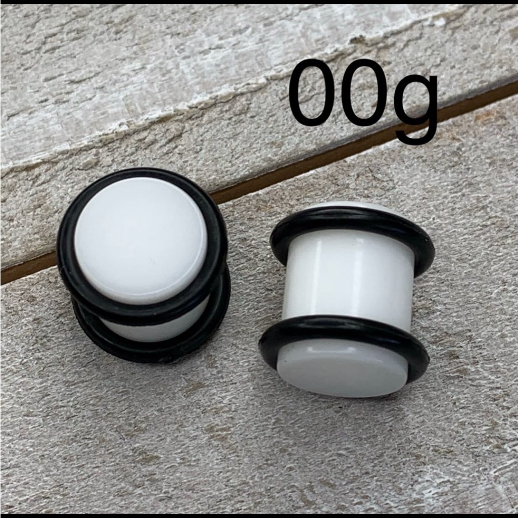 00g White Acrylic Plugs Gauges New 10 Mm 00 Gauge